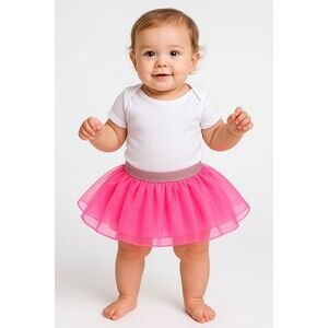 Garanimals Baby Girls' First Birthday Pink Silver Glitter Tutu - Size 12 Months